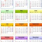 12 Month Calendar In One Page 12 Month Calendar Printable Calendar