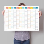 2020 2021 Academic Year Wall Planner Calendar School Etsy