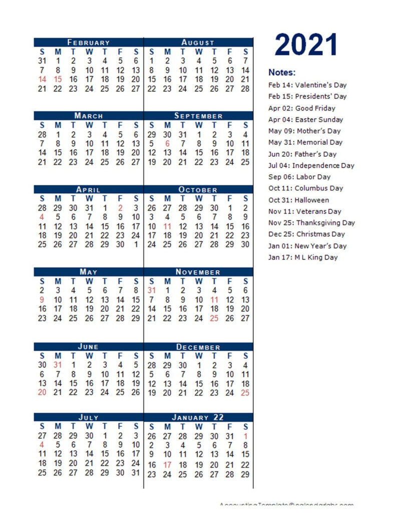 2021 Fiscal Period Calendar 4 4 5 Free Printable Templates