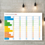 2021 Wall Planner Printable Yearly Wall Planner Calendar Etsy