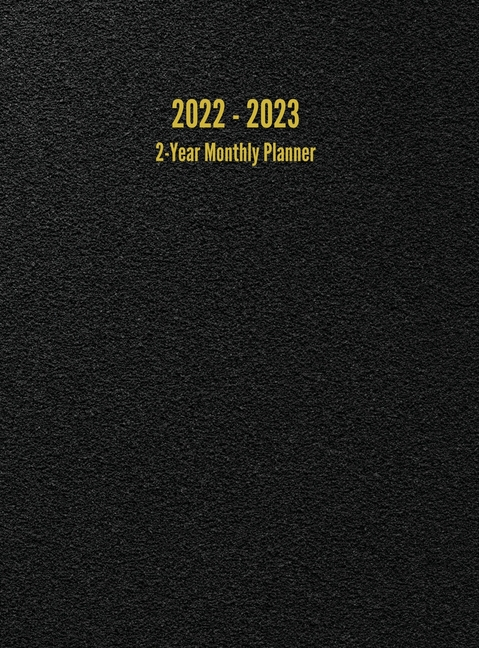 2022 2023 2 Year Monthly Planner 24 Month Calendar Black