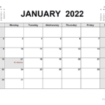 2022 Printable Calendar PDF Free Printable Templates