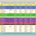 2022 Revised Common Lectionary Calendar Calendar Printable 2022