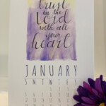 2023 Hand Lettered Bible Verse Watercolor Calendar 1 Etsy