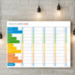 2023 Wall Planner Printable Yearly Wall Planner Calendar Etsy Wall