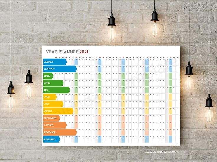 2023 Wall Planner Printable Yearly Wall Planner Calendar Etsy Wall