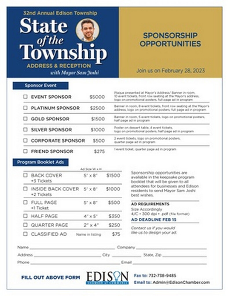 32nd Annual State Of The Township With Mayor Joshi Feb 28 2023 