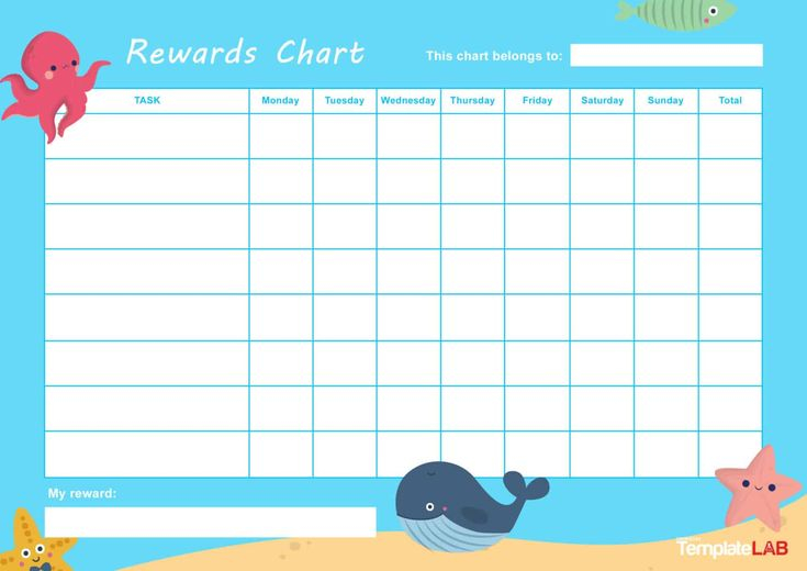 44 Printable Reward Charts For Kids PDF Excel Word Reward Chart 