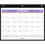 At A Glance Academic Monthly Desk Wall Calendar With Poly Holder