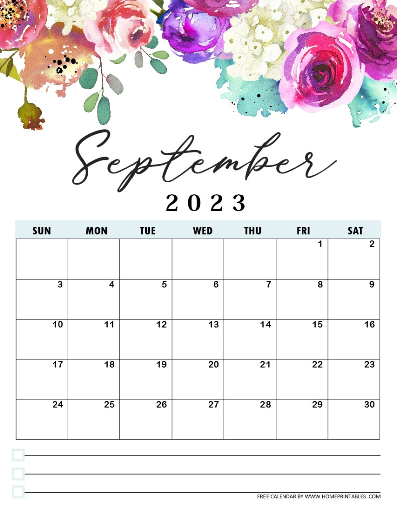 Best FREE Printable Calendar 2023 In Beautiful Florals 