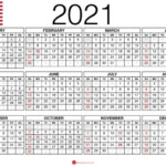 Blank Calendar 2021 Usa Yearly Calendar Template Free Printable
