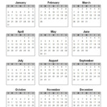 Blank Calendars Yearly Calendar Forms And Templates