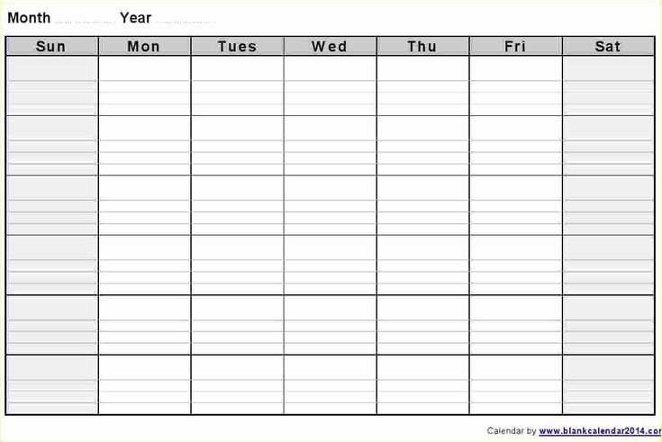 Blank Monthly Schedule Template Unique 32 Helpful Blank Monthly 