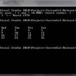 C NET Command Line Calendar CodeProject