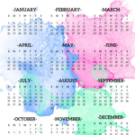 Calendar 2020 Printable One Page Paper Trail Design