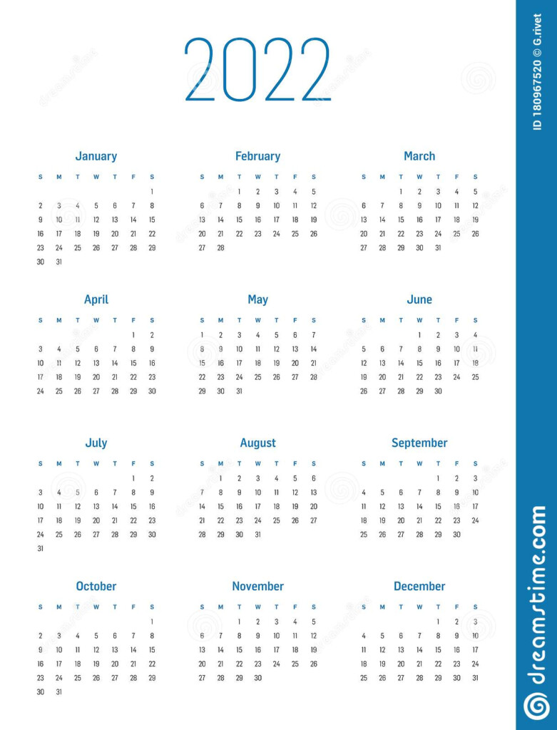 Calendar 2022 2023 Vector Template Lettering Calendar Memphis Style 