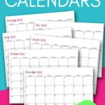 Custom Editable 2022 Free Printable Calendars