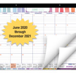Desk Calendar With Assorted Patterns 2020 2021 Large Monthly Pages