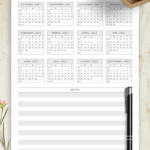 Download Printable Fiscal Year Calendar Template PDF