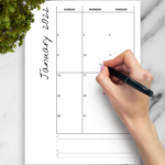 Download Printable Monthly Calendar With Notes PDF