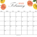 February 2022 Calendar Cute Floral Templates