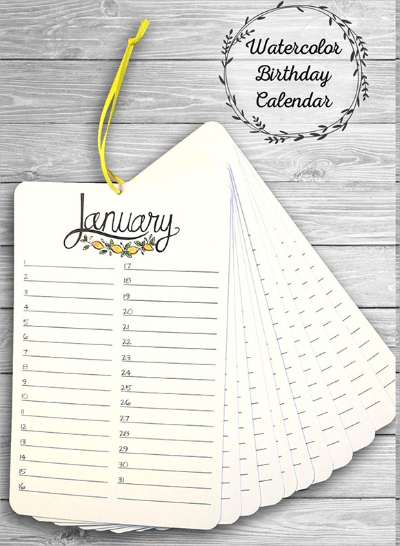 FREE 14 Birthday Calendar Templates In Google Docs MS Word Pages