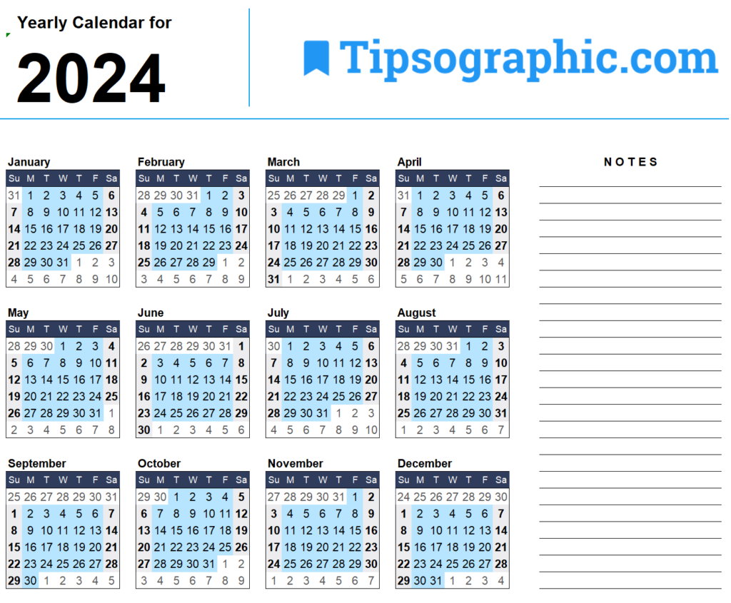 FREE DOWNLOAD Download The 2024 Yearly Calendar