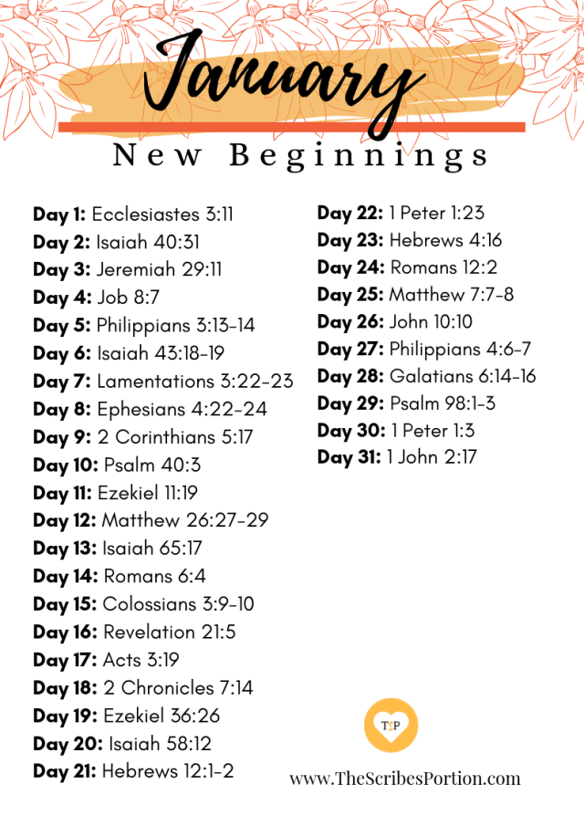 FREE January Bible Reading Plan Bible Reading Plan Read Bible 