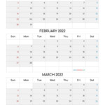 Free January February March 2022 Calendar Q1 Q2 Q3 Q4 Calendar