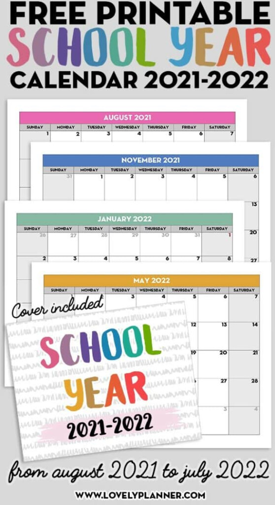 Free Printable 2021 2022 Monthly School Calendar Template Lovely Planner
