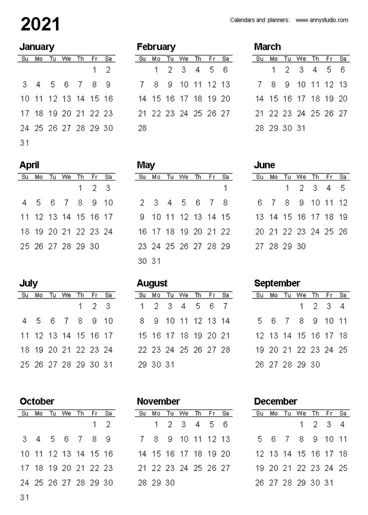 2023 Calendar Year On One Page Printable