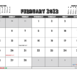 Free Printable February 2023 Calendar 12 Templates