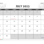 Free Printable July 2023 Calendar 12 Templates