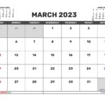 Free Printable March 2023 Calendar 12 Templates