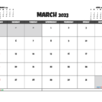 Free Printable March 2023 Calendar 12 Templates