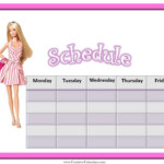 Free Weekly Calendars For Girls