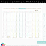 FREE Yearly Calendar Planner Page Printables MissTiina
