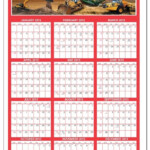 GIANT Full Color Yearly View Wall Calendar With Weekly Numbering