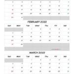 January February March 2022 Calendar Printable Q1 Q2 Q3 Q4 Calendar