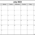 July 2023 Calendar Free Printable Calendar