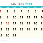 Large Monday Printable 2023 Calendar Calendar Quickly