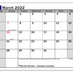 March 2022 Calendars Public Holidays Michel Zbinden EN