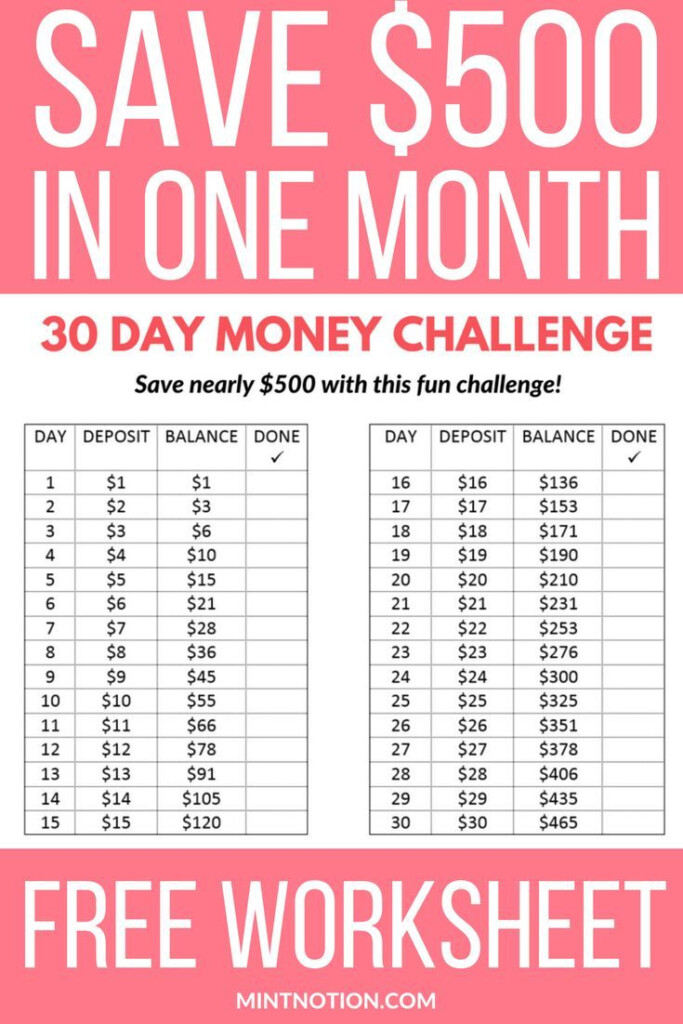 Money Challenge How To Save 500 In 30 Days TipsMAXX In 2020 Money 