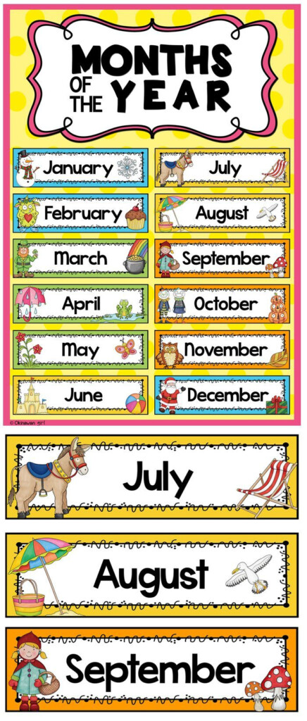 Months Of The Year Headers Months In A Year Resource Classroom 