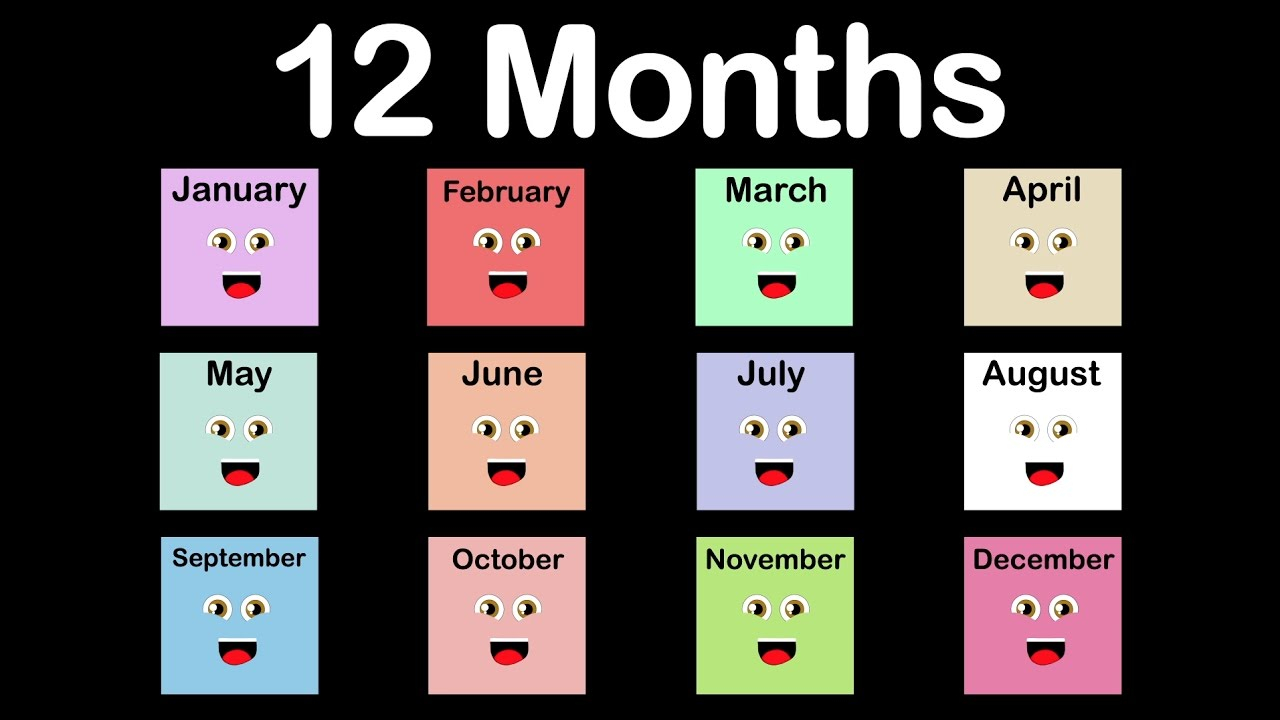 Months Of The Year Song 12 Months Of The Year Song Calendar Song YouTube
