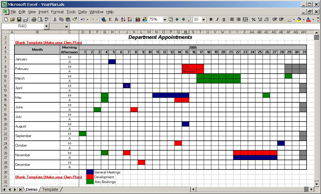 OfficeHelp Template 00031 Calendar Templates 2005 2010 Yearly 