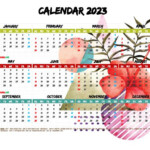 Printable 2023 Yearly Calendar With Holidays Premium Template 27481