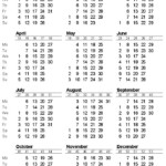 Printable Calendar 2020 Monday Week Start ISO Week Numbers Single