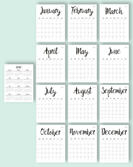Printable Calendar 2022 2023 Desk Calendar PDF Download Etsy New Zealand
