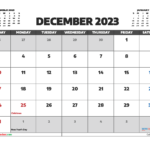Printable December 2023 Calendar Free 12 Templates
